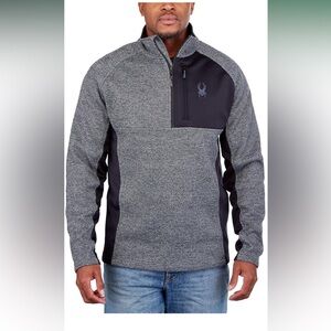 Spyder Men's Half Zip‎ Sweater Gait Knit Pullover Jacket, XL